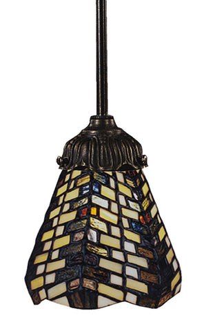 078-TB-20 Basket Weave Mix-N-Match 1-Light Tiffany-Style Pendant ELK Lighting