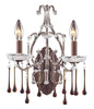 4010/2AMB Opulence 2-Light Wall Sconce 5 Crystal Colors In Rust ELK Lighting
