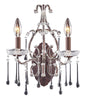 4010/2CL Opulence 2-Light Wall Sconce 5 Crystal Colors In Rust ELK Lighting