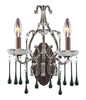 4010/2LM Opulence 2-Light Wall Sconce 5 Crystal Colors In Rust ELK Lighting