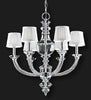 44005/6 Donaldson 6-Light Chandelier with Shades in Chrome with Crystal ELK Lighting