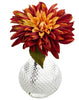 4130-S3 Dahlia Set of 3 Silk Flowers in Water w/Vases by Nearly Natural | 8"
