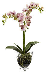4830 Raspberry Orchid Elegance Silk Flowers w/Water by Nearly Natural | 22"
