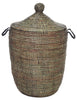 sen10g Black Medium Traditional Laundry Hamper Storage Basket | Senegal Fair Trade by Swahili Imports