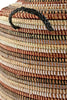 sen10s Desert Dusk Stripe Medium Traditional Laundry Hamper Storage Basket | Senegal Fair Trade by Swahili Imports