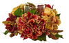 4896 Autumn Hydrangea Silk Candelabrum by Nearly Natural | 6 inches