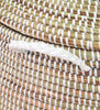 sen10c sen11c White Medium Traditional Laundry Hamper Storage Basket | Senegal Fair Trade by Swahili Imports