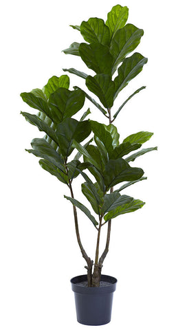 5449 Fiddle Leaf Fig Indoor Outdoor Silk Tree by Nearly Natural | 65 inches