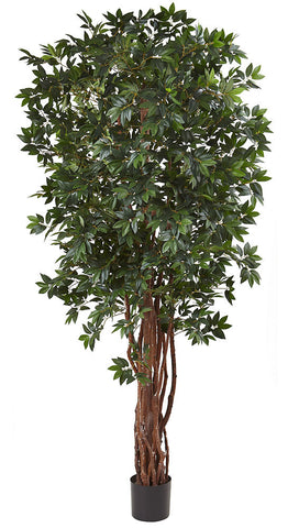 5451 Lychee Artificial Tree with Planter by Nearly Natural | 90 inches