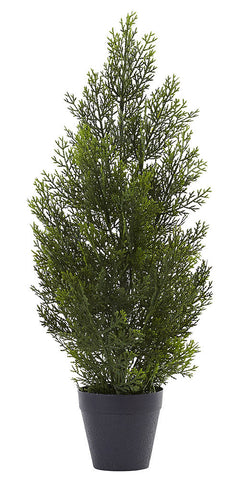 5469 Cedar & Pine Indoor Outdoor Silk Cone Topiary by Nearly Natural | 24"