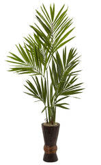 5942 Kentia Palm Faux Tree with Planter by Nearly Natural | 72 inches