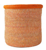 ken-a Orange Set of 3 Nesting Turkana Storage Baskets with Lids | Senegal Fair Trade by Swahili Imports