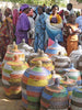 sen44 Rainbow Chevron Oversized Traditional Laundry Hamper Storage Basket | Senegal Fair Trade by Swahili Imports