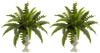 6790-S2 Boston Fern Set of 2 Silk Plants with Urns by Nearly Natural | 20"