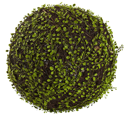 6806 Muehlenbeckia Silk Ball Topiary Plant by Nearly Natural | 15 inches