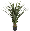 6813 Spiked Agave Silk Tree with Planter by Nearly Natural | 48 inches