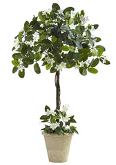 6820 Stephanotis Silk Flowering Topiary Plant by Nearly Natural | 36 inches