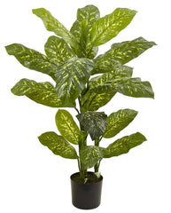 6823 Dieffenbachia Silk Plant with Planter by Nearly Natural | 48 inches