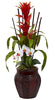 6831-WH White Bromeliad & Orchid Silk Flowers in 3 colors by Nearly Natural | 32"