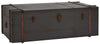 14806 Metal Riveted Pine Wood Steamer Storage Trunk Coffee Table by Benzara
