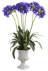 1332-PP Purple African Lily Silk Plant Urn in 4 colors by Nearly Natural | 34 inches