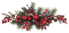 4678 Apple & Berry Artificial Holiday Swag by Nearly Natural | 30 inches