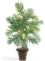 6536 Areca Palm Silk Plant with Wicker Basket by Nearly Natural | 38 inches