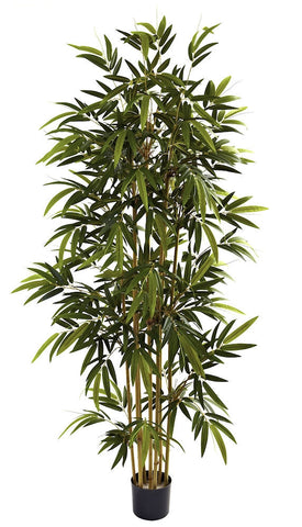 5362 Bamboo Artificial Silk Tree with Planter by Nearly Natural | 6 foot