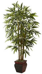 5928 Bamboo Artificial Silk Tree with Planter by Nearly Natural | 5.5 feet