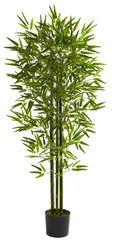 5385 Bamboo Indoor Outdoor Silk Tree w/Planter by Nearly Natural | 5 feet