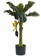5359 Banana Artificial Silk Tree with Planter by Nearly Natural | 3 feet
