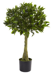 5382 Bay Leaf Indoor Outdoor Silk Topiary Plant by Nearly Natural | 3 feet