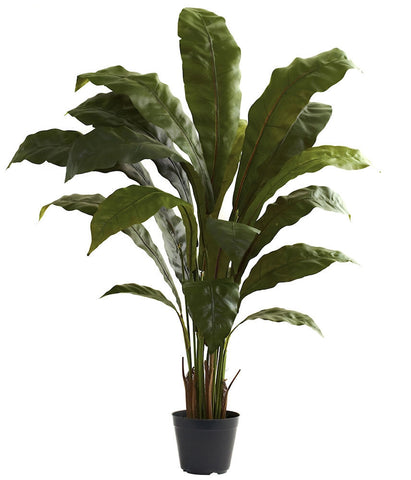 6739 Bird's Nest Fern Silk Plant with Planter by Nearly Natural | 3.5 feet