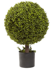 5919 Boxwood Silk Ball Topiary Plant by Nearly Natural | 27 inches