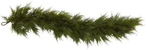 4953 Cedar Artificial Silk Holiday Garland by Nearly Natural | 5 feet