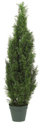 5172 Cedar Indoor Outdoor Silk Topiary Tree by Nearly Natural | 4 feet
