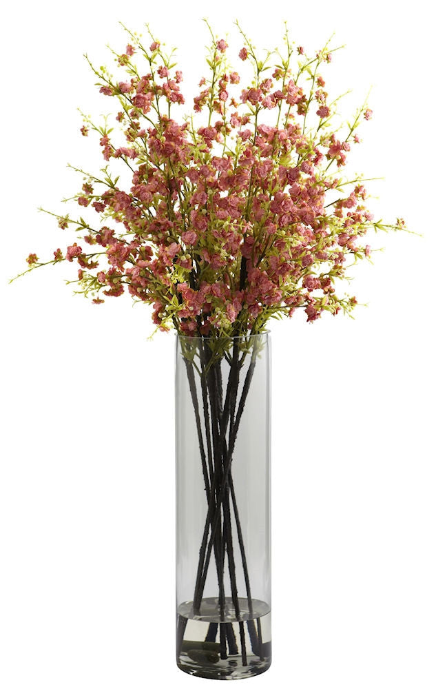 Silk Cherry Blossoms in Water in 3 colors by Nearly Natural 38