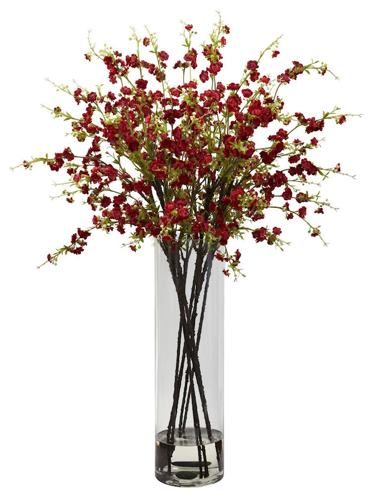 Silk Cherry Blossoms in Water in 3 colors by Nearly Natural 38