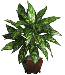 6617 Chinese Evergreen Silver King Silk Plant by Nearly Natural | 29 inches