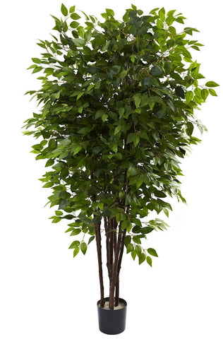 5402 Deluxe Weeping Fig Ficus Silk Tree by Nearly Natural | 6.5 feet