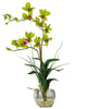 1135-GR Green Silk Dendrobium in Water in 4 colors by Nearly Natural | 22 inches