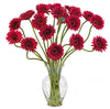 1086-RD Red Silk Gerber Daisy in Water in 7 colors by Nearly Natural | 21 inches