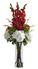 1337-RD Red Giant Mixed Floral in Water in 2 colors by Nearly Natural | 4 feet