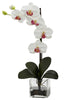 1324-WH White Giant Phalaenopsis Silk Orchid in 2 colors by Nearly Natural | 26"