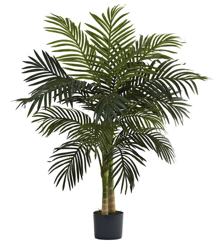 5357 Golden Cane Palm Silk Tree with Planter by Nearly Natural | 4 feet