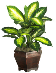 6592-0507 Golden Dieffenbachia Silk Plant by Nearly Natural | 20.5 inches
