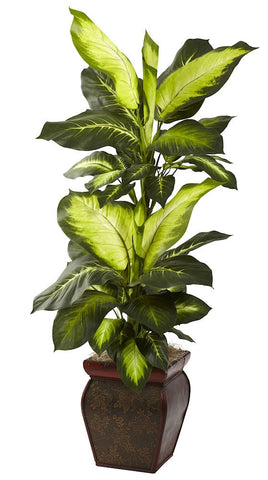 6731 Golden Dieffenbachia Silk Plant by Nearly Natural | 45 inches