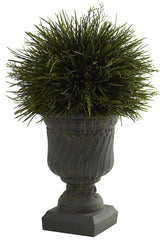 6744 Grass Indoor Outdoor Silk Plant with Urn by Nearly Natural | 17 inches