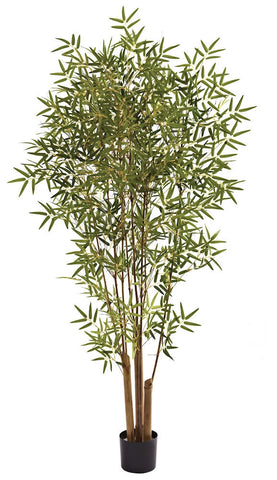 5361 Japanese Bamboo Silk Tree with Planter by Nearly Natural | 6 feet