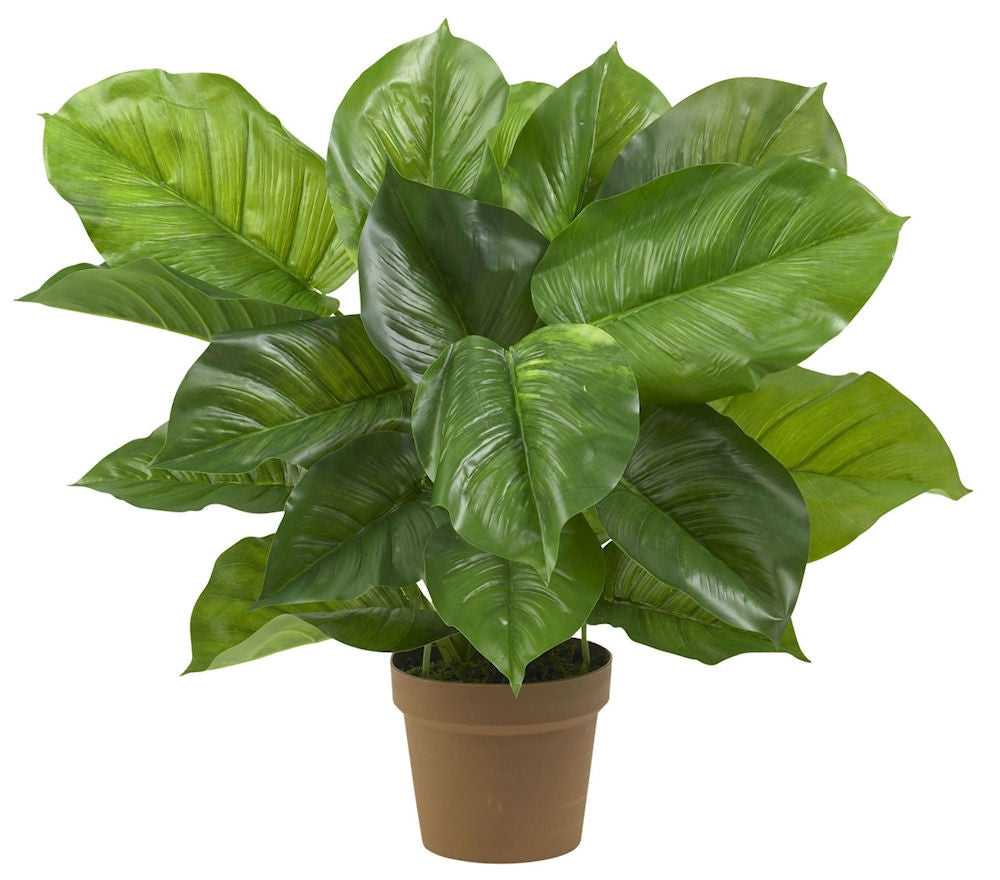 Large Leaf Philodendron Silk Plant by Nearly Natural 27 inches